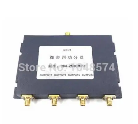 4 Way Helium Power Splitter 868MHz Power Divider 915MHz Power Spltter SMA Female 50W 50 ohm