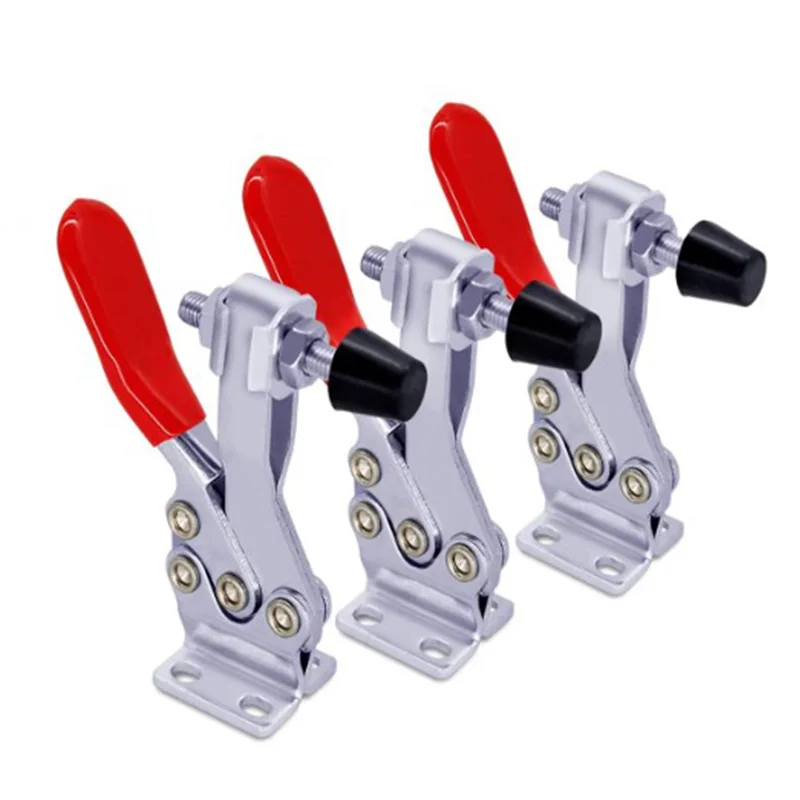 Быстросъемный горизонтальный рычажный зажим резиновый наконечник-удерживающий