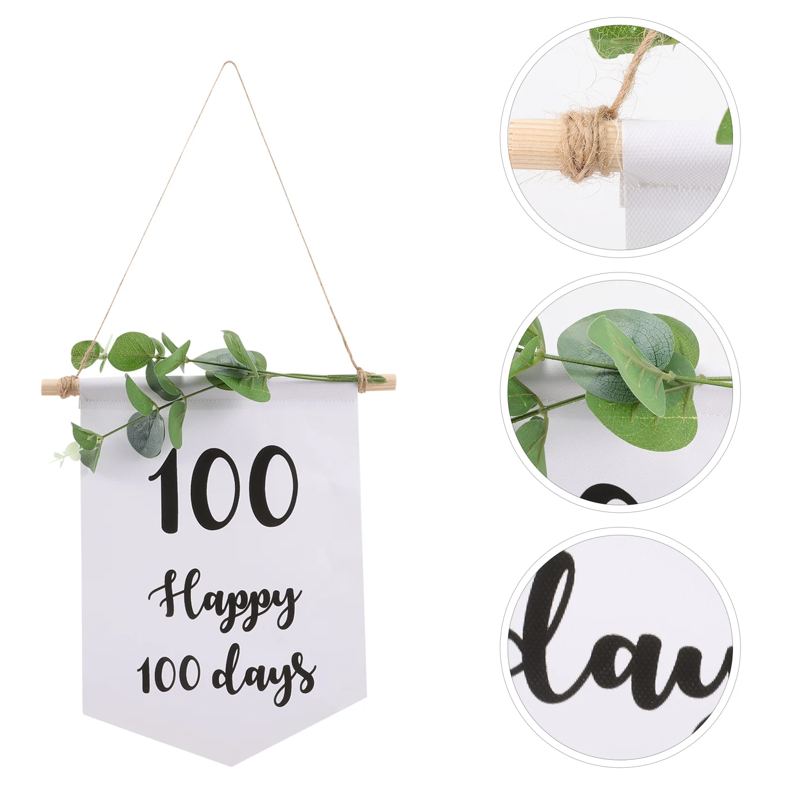 

Baby Birthday Banner Days Party Sign Hundred Kids Happy Supplies Shower Hanging Flag Backdrop Bunting Decor Decorations Banners