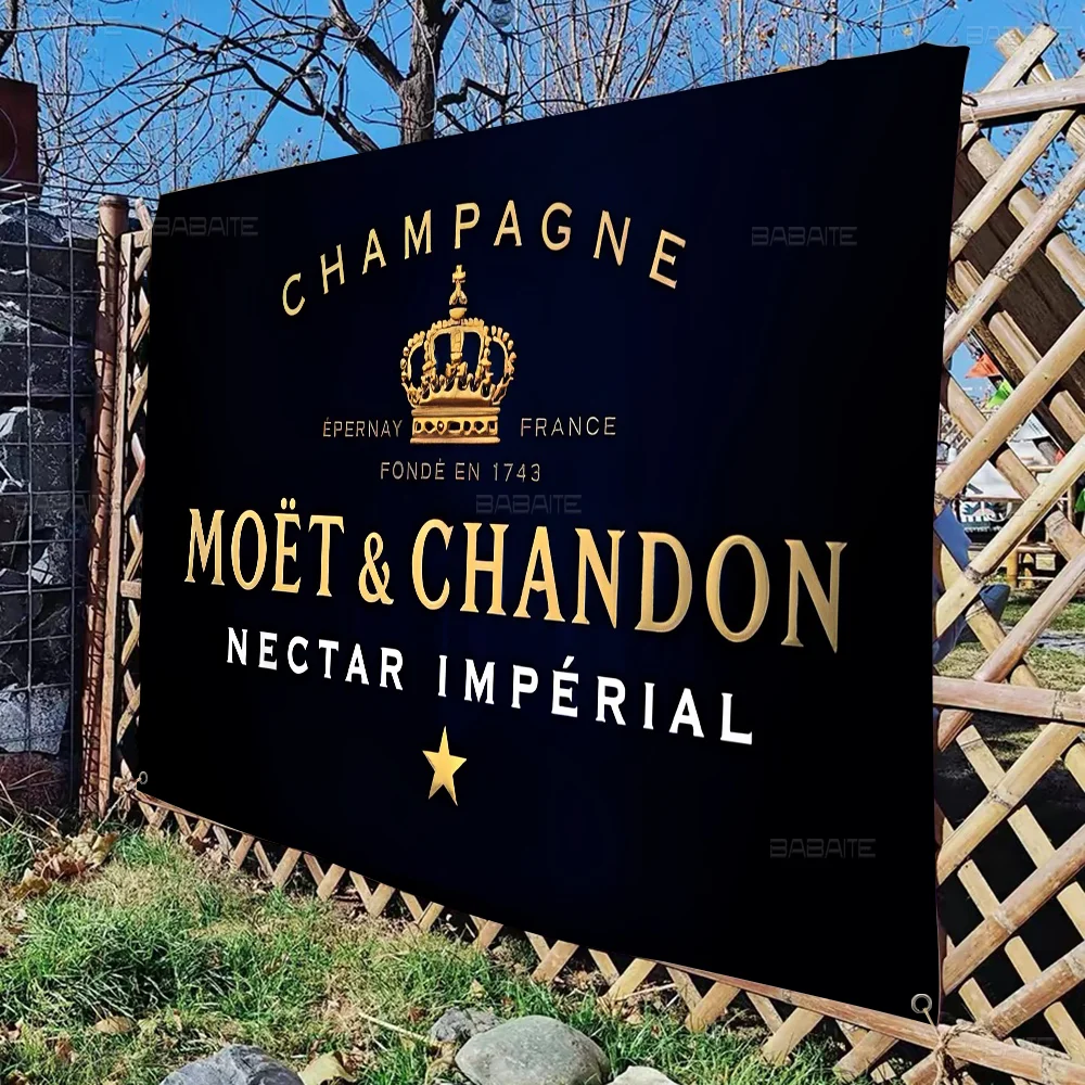 Champagne M-Moet &ampChandon Advanced Printing Коммерческий рекламный флаг баннер для вечеринок