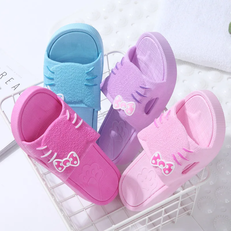 

Sanrioed Cartoon Anime Slippers Hellokittys Antislip Sandals Shoes KT cat Summer Beach Slippers fashion Soft Sole Slide Sandals