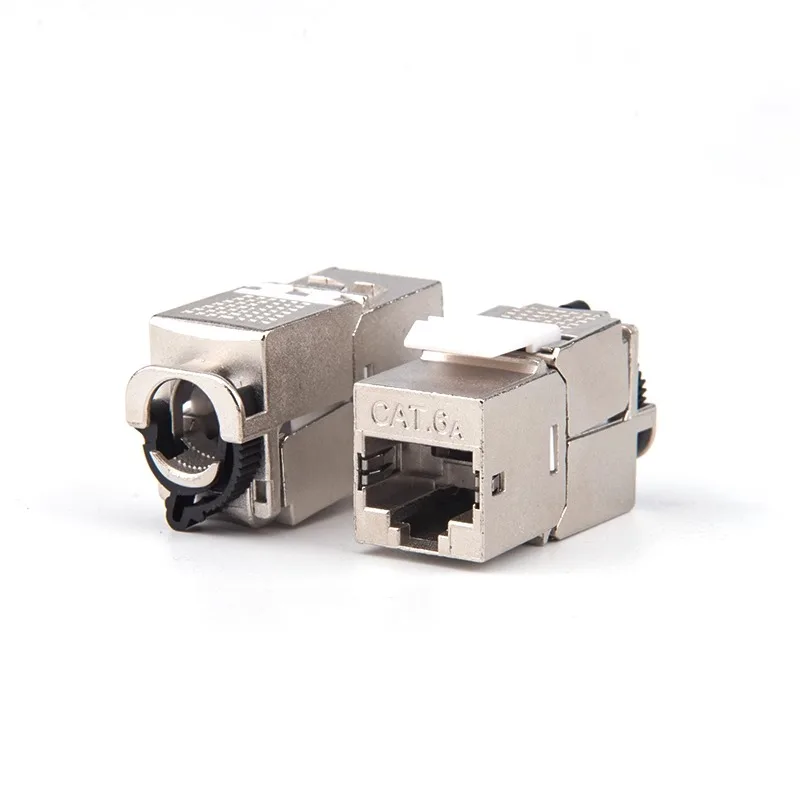 Linkwylan KJ39 RJ45 Cat6A тонкий разъем Keystone Jack Сетевой экранированный Соединитель с