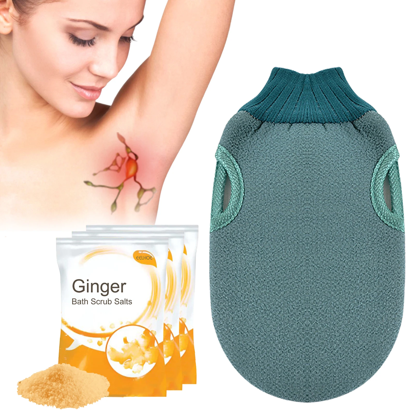 

Ginger Bath Scrub Salts Salt Scrub Body Exfoliator Reducing Swelling Moisturizing Skin Lymph Detoxify Ginger Bath Scrub Salts