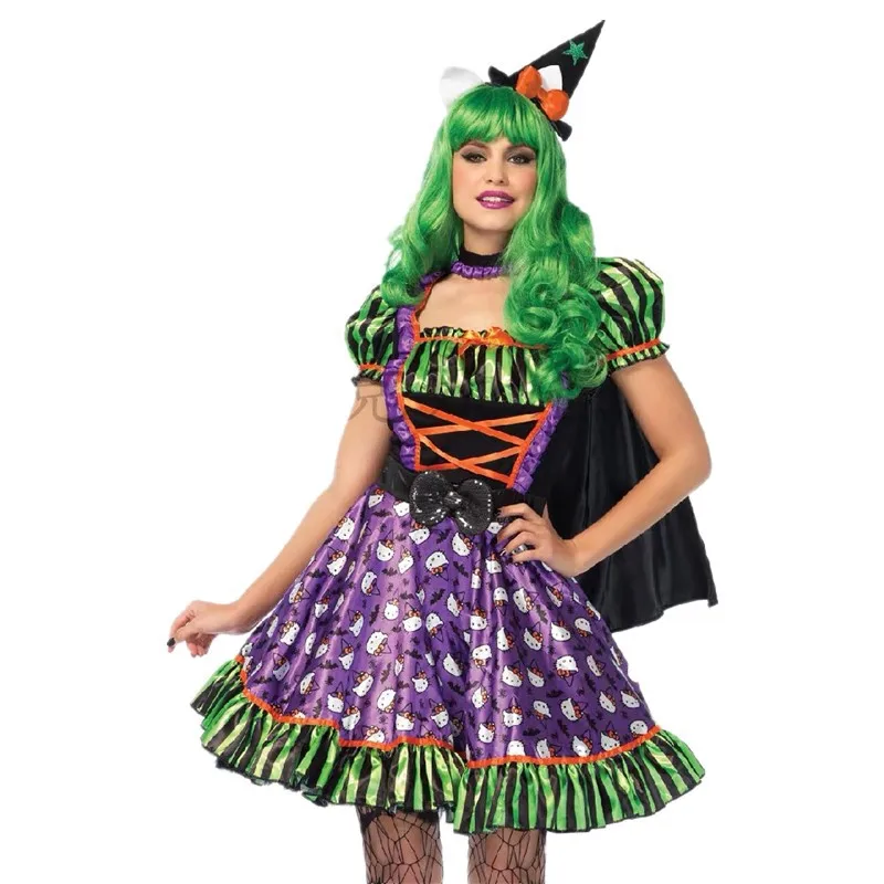 

Halloween Green Fairy Girl Sexy Queen Princess Cosplay Costume St. Patrick's Day Uniform Dress