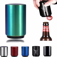 magnetic automatic beer bottle opener stainless steel push down opener bar ktv suitable bottle opener with cap bar accessories