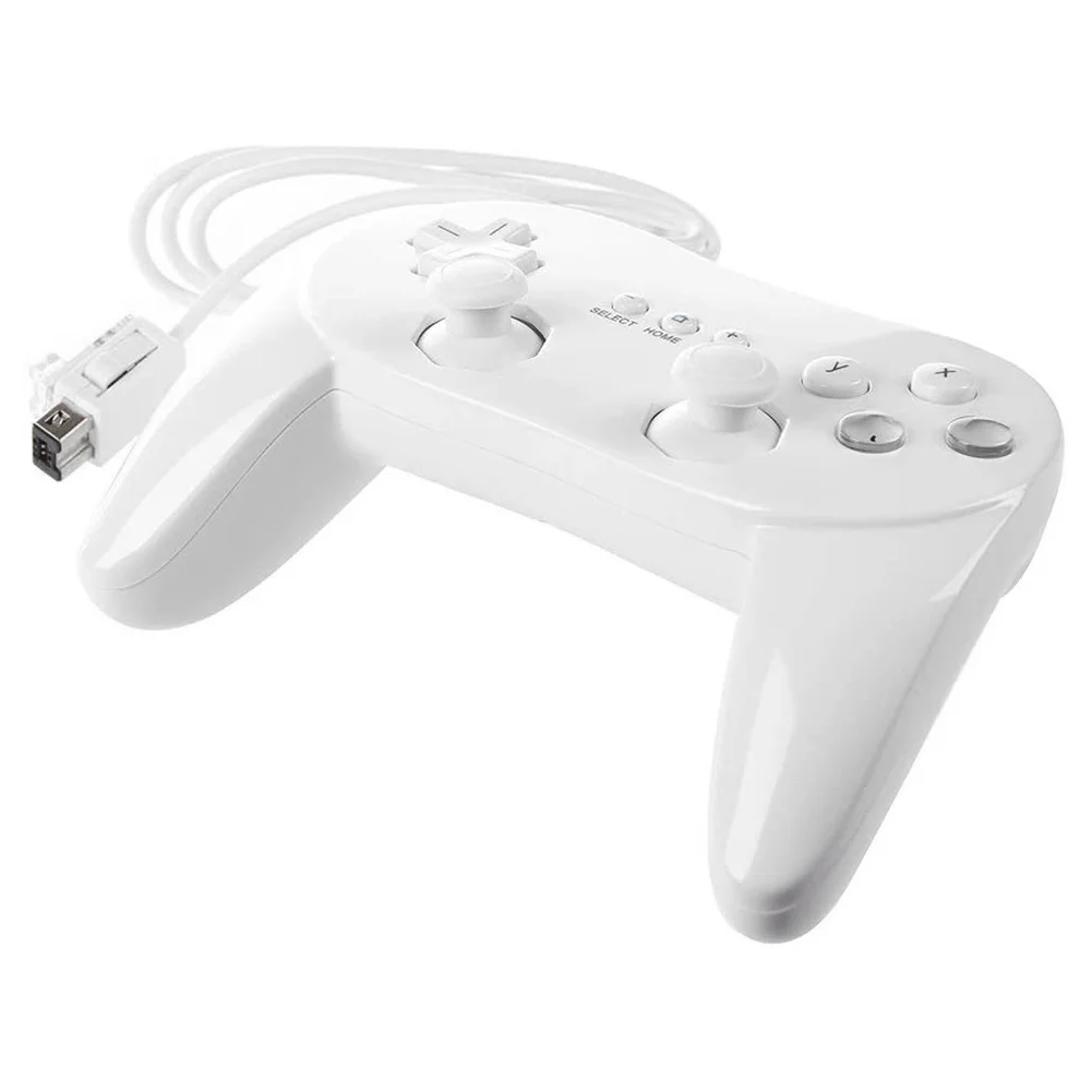 

NEW Klasyczne Białe 8 Przycisków Miękkie Przewodowe Gamepad Dla Nintendo Wii Joypad Pilot Joystick Do Gier Free Shipping Genuine