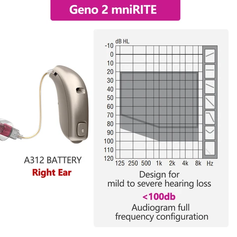 Портативный мини-слуховой аппарат Oticon Geno 1/2, 15 каналов, цифровой слуховой аппарат для страха с моделированием до тяжелого оригинала