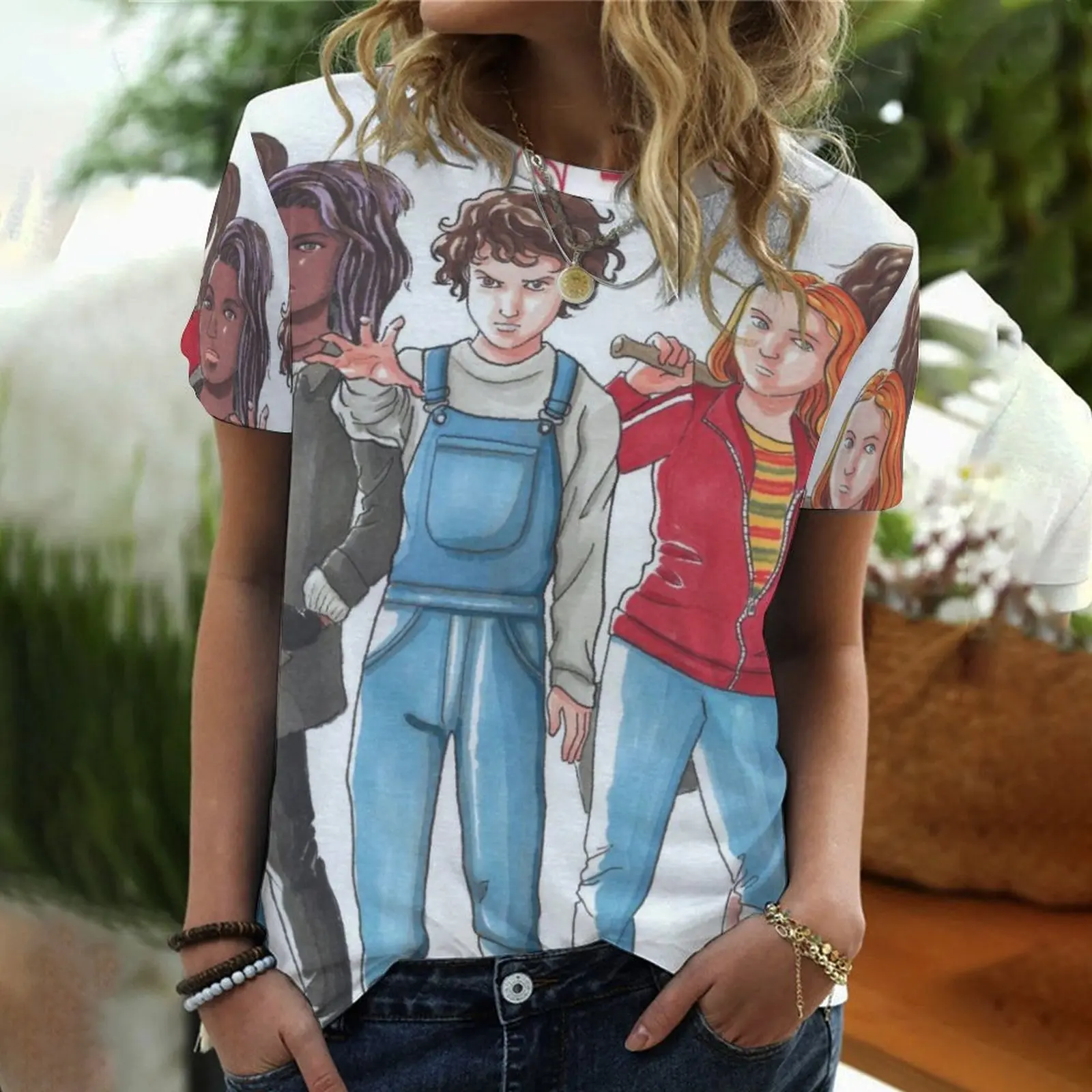 

Summer New Stranger Things 4 T Shirts Women T Shirts Aesthetic Graphics Hellfire Club T Shirts Unisex Fun T Shirts 11 Tops Big