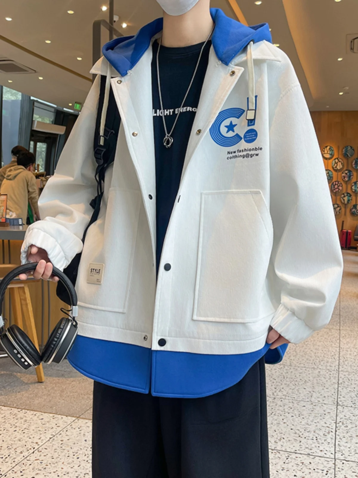2024 Spring and Autumn New Youth Retro Hoodie Handsome Boys Cargo Washed Jacket Older Children Top |