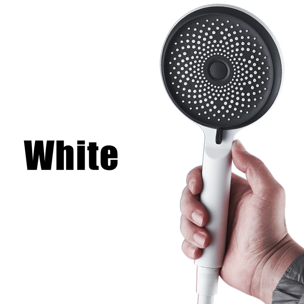 

100% Brand New Shower Head Handheld Shower Head 12cm×25cm ABS Plastic Black/Silver/White Hand Shower Shower Head