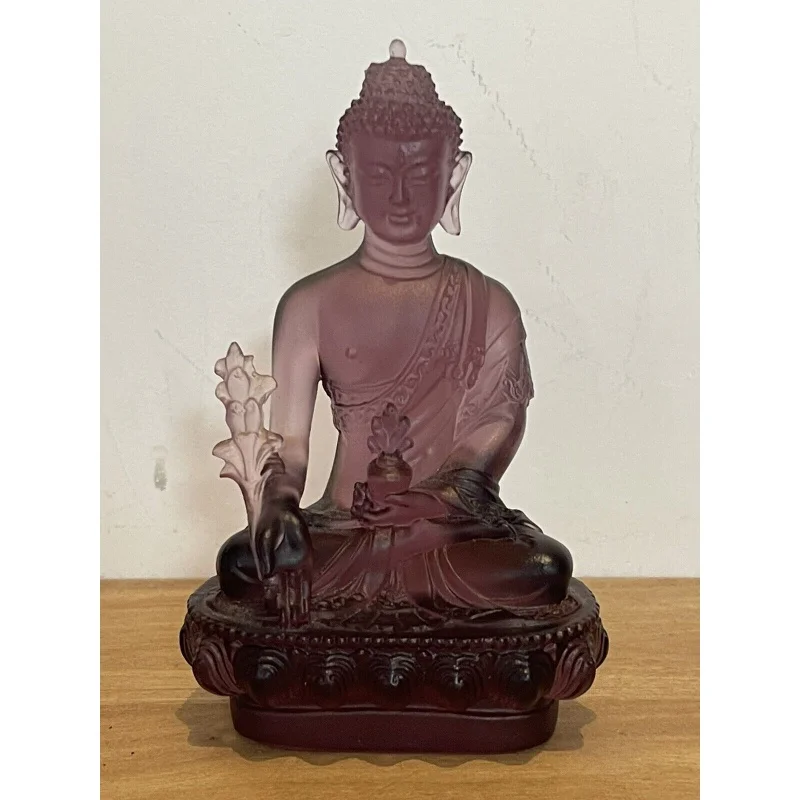 

yao shi fo/Purple/Art Stained Glass/Crystal Sculpture/Feng Shui