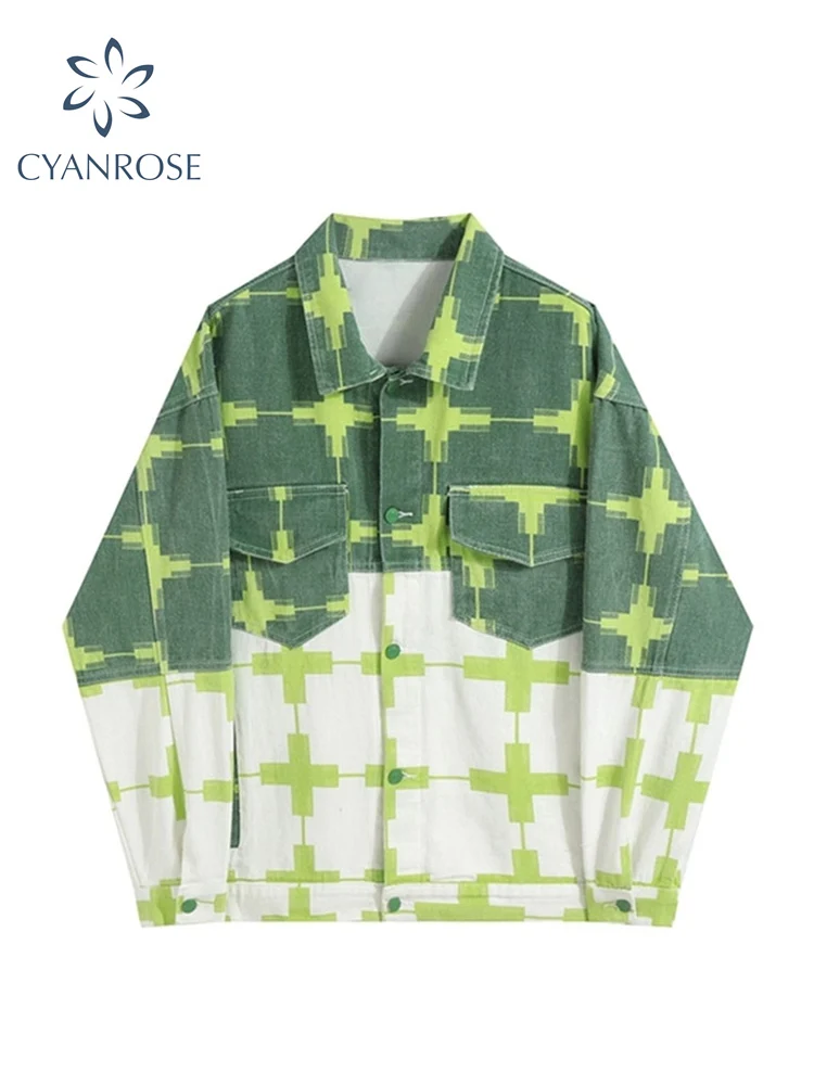 

Женская однобортная куртка Y2K с принтом, уличная мода, винтажные повседневные свободные куртки в стиле бойфренд, хип-хоп, унисекс, верхняя одежда