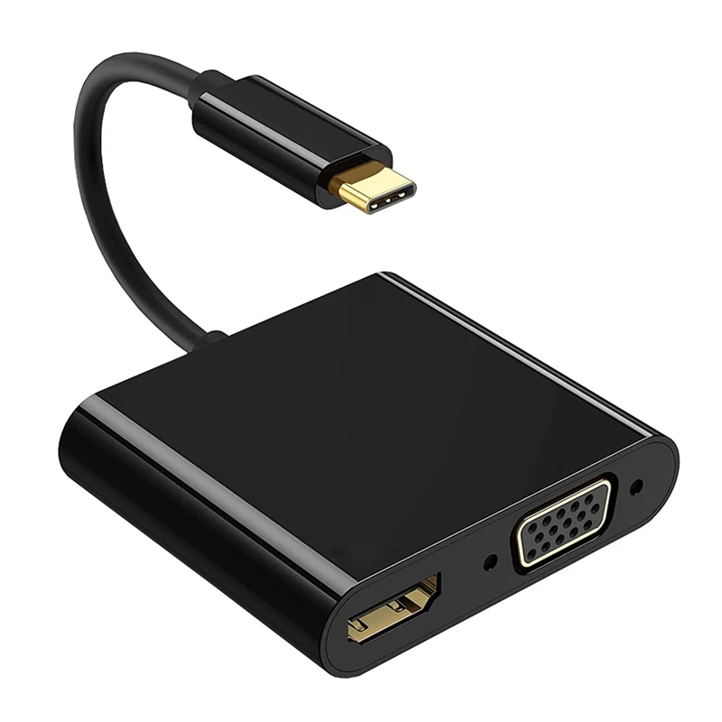 

Переходник с USB C на HDMI-совместимый переходник Тип C на VGA кабель переходник 2 в 1 адаптер для Macbook Samsung