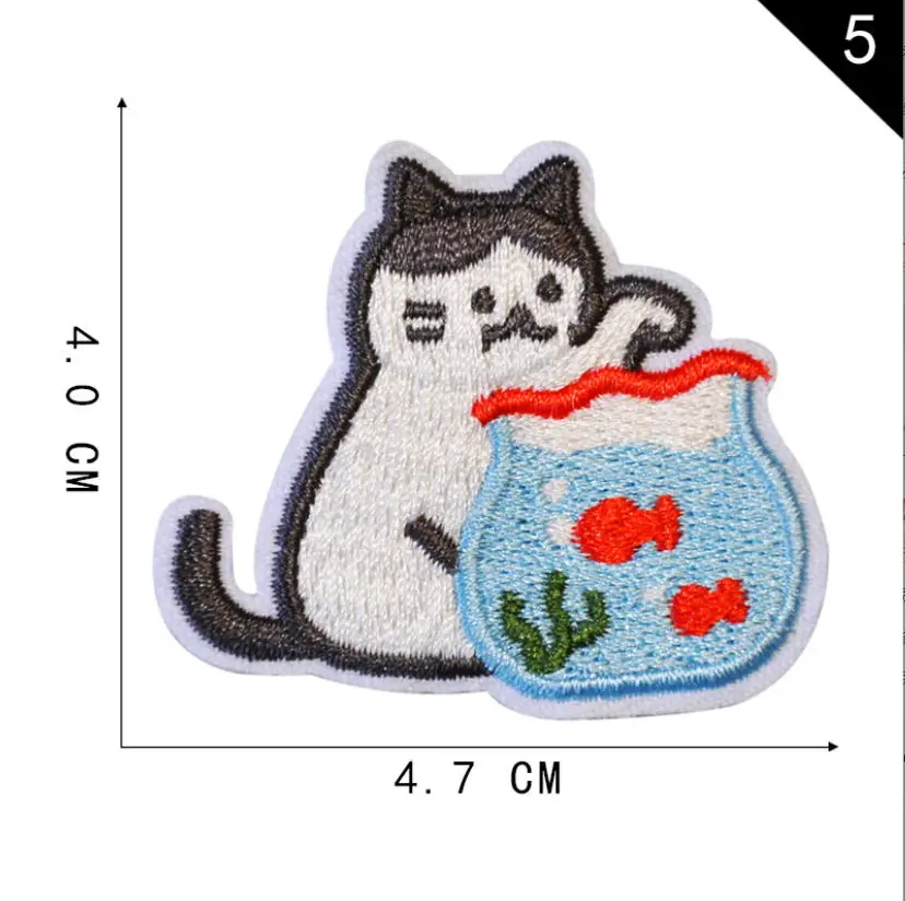40 Скус 10 шт. нашивки с вышивкой животных вышитая одежда шляпа сумка материал для