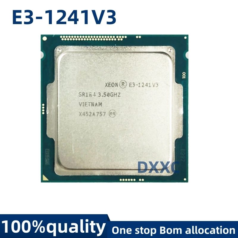 

For Intel Xeon E3-1241V3 E3 1241V3 3.5 GHz Quad-Core Eight-Thread CPU Processor 80W LGA 1150 E3 1241 v3
