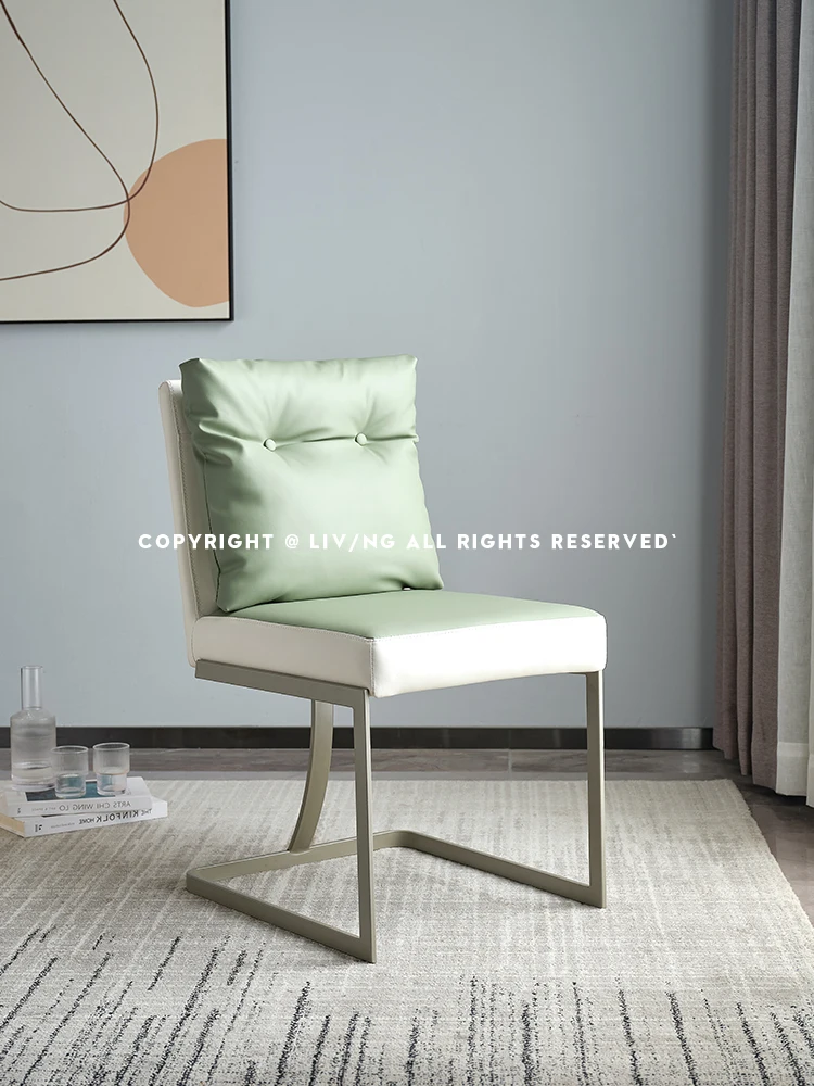 Минималистичный домашний коричневый стул со спинкой YY простой современный