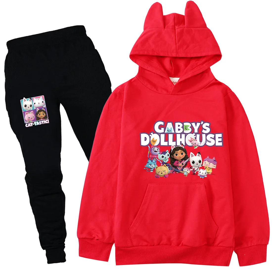 

2 шт./комплект, Толстовка и штаны для девочек-подростков