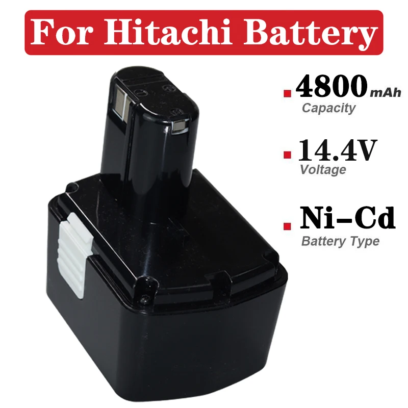 

14.4V 4.8Ah Replacement Battery for Hitachi EB1414S EB14B EB1412S 324367 EB14S DS14DL DV14DL CJ14DL DS14DVF3 NI-CD Power Tools