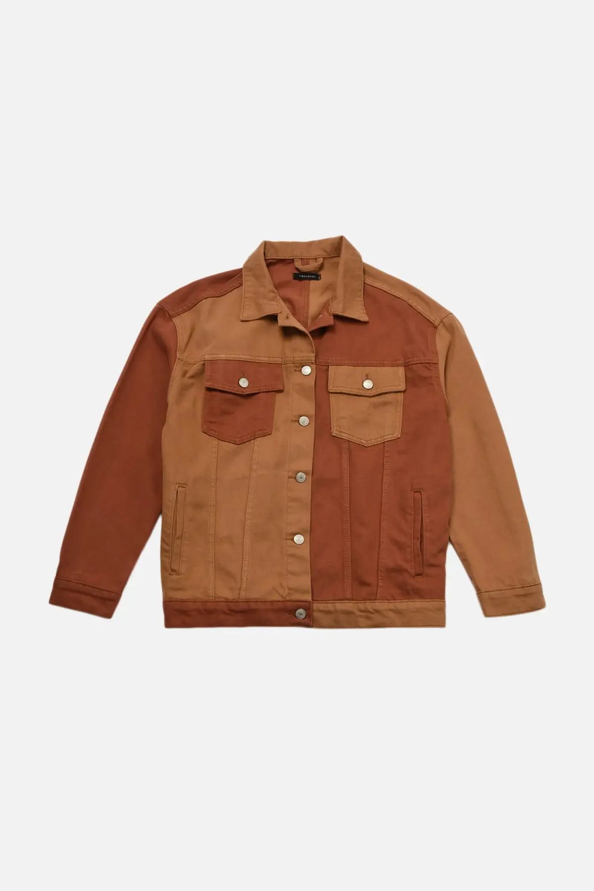 

Trendyol With Color Block Denim Jacket TWOAW22CE0397