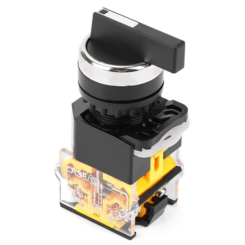 

3-Position Momentary Rotary Switch Long Handle 22Mm Reset Switch Selector Switch LA38-20BX33