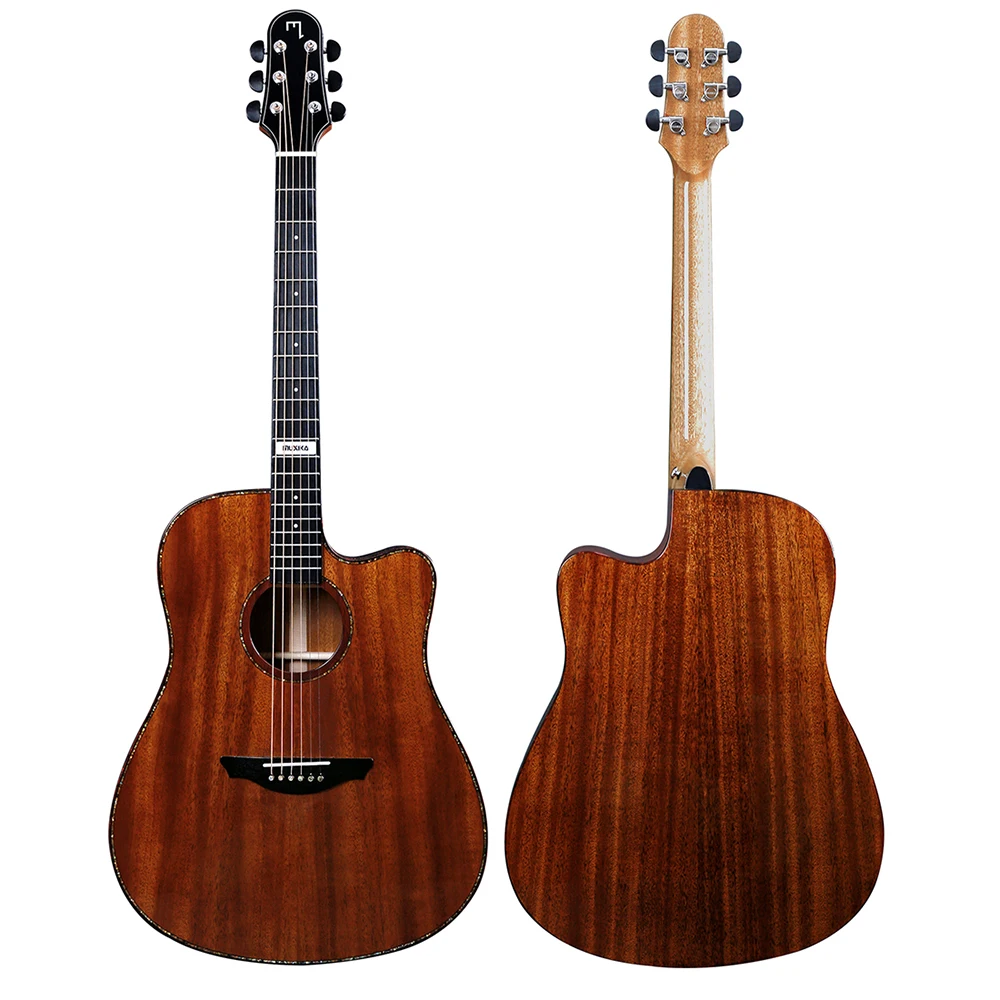 

41 Inch Acoustic Guitar 6 Strings Folk Guitar Guitarra 20 Frets Mahogany Body Guitar for Beginners Adults Stringed Instrument