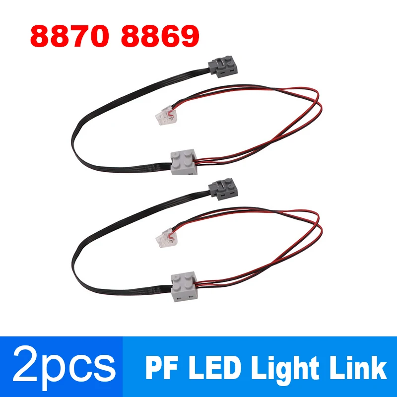 

Светодиодный соединительный кабель PF 8870, детали MOC с функцией питания, совместимые с переключателем Legoeds 8869, модификация автомобильного поезда