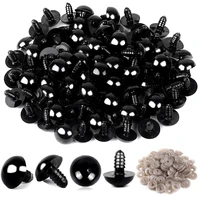 100pcs plastic safety crochet eyes bulk with 100pcs washers for crochet crafts 0 24inch6mm