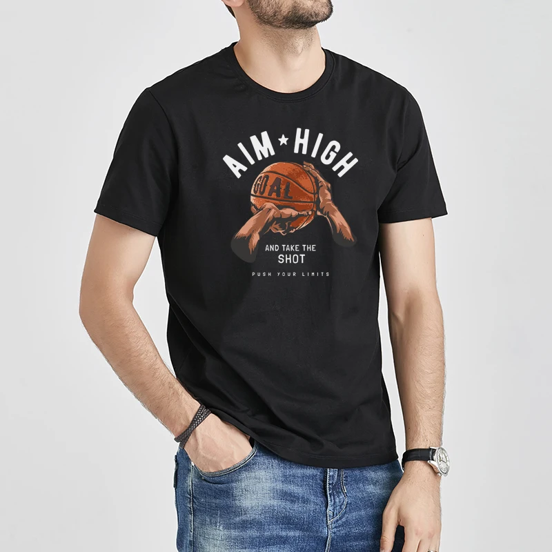 

Summer New Shoot Basket Men's T-Shirt Luxury Brand Cotton T Shirt Free Shipping Streetwear Vintage Top Oversized Women Tees