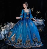 customizable deluxe european royalty medieval victorian costume dress women queen cosplay party vintage ball gown evening dress