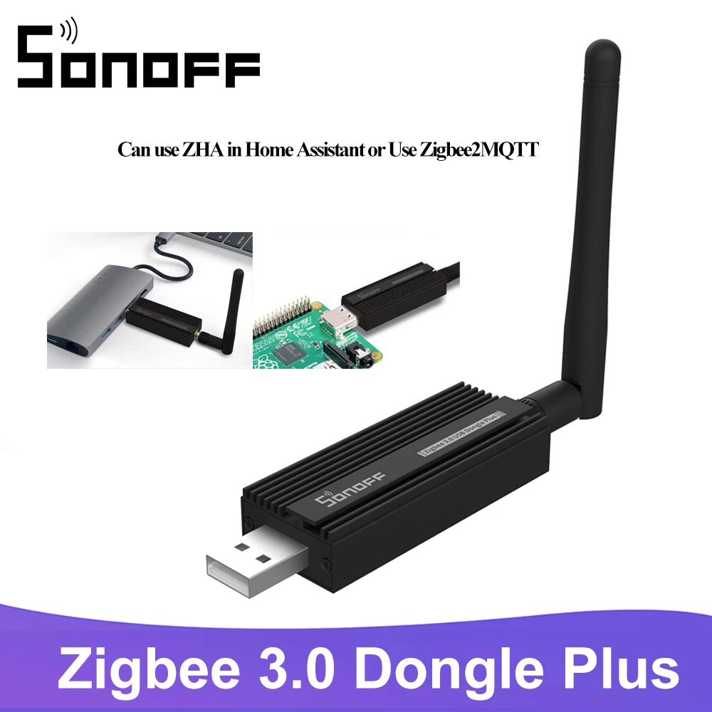 

SONOFF ZBDongle-P USB Dongle Plus Zigbee 3.0 Wireless Zigbee Gateway Analyzer Zigbee2MQTT USB Interface Capture with Antenna