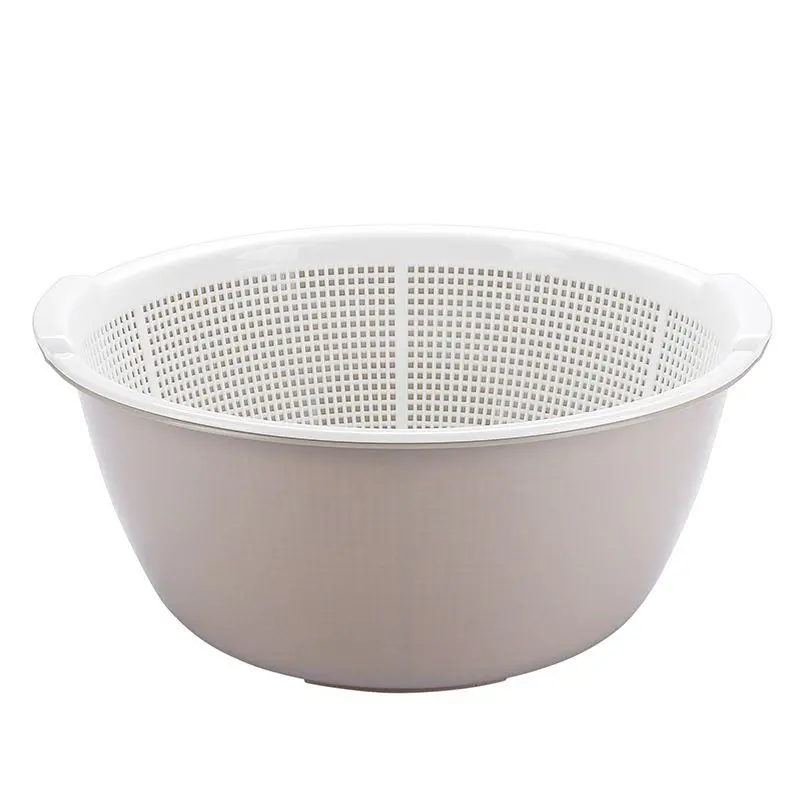 Умывальник из пищевого пластика для фруктов овощей двухслойная сливная корзина