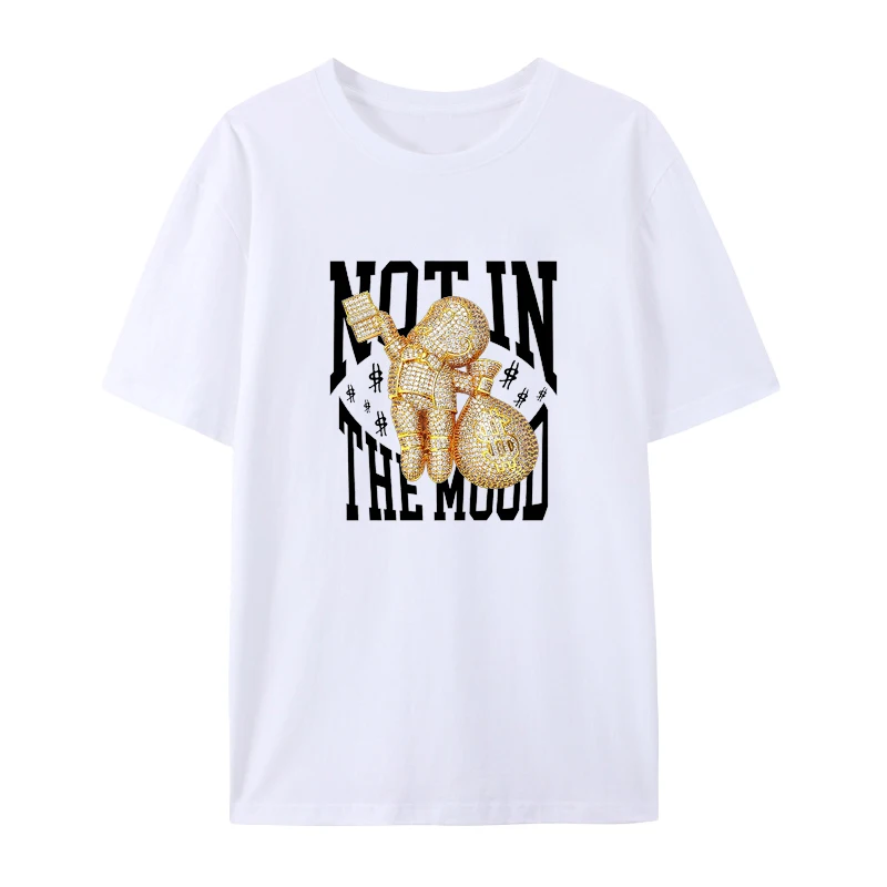 Футболка женская хлопковая с забавным принтом не в настроении