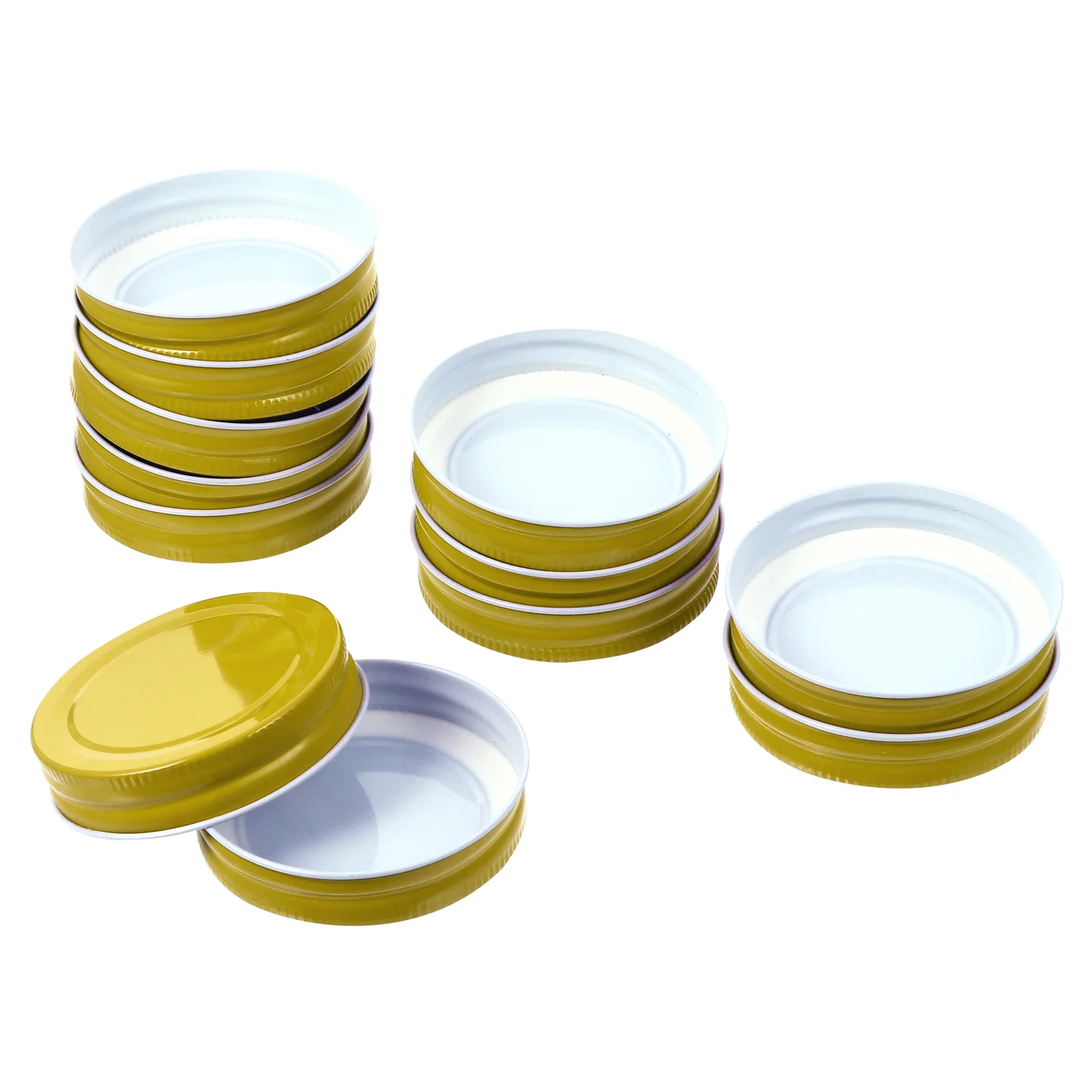 

12 Pcs Mason Jar Lids Tin Covers Sealing Caps Bottles Hat Accessories Tape Tinplate Child Large Mouth Jars