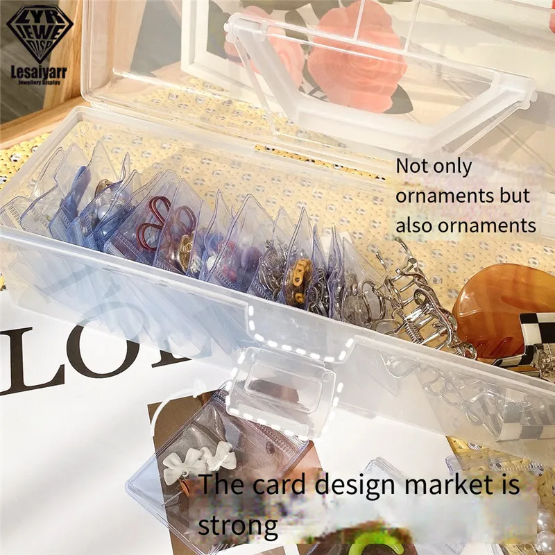 Портативный прозрачный шкатулка для ювелирных изделий пыленепроницаемый