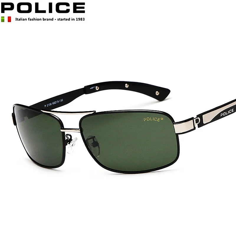 

POLICE Aviation Metail Frame Polarized Sunglasses Men Luxury Brand Sun Glasses Pilot Male Vision Driving Glasses For Women 2108