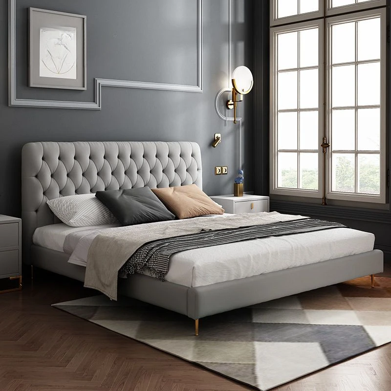 Дизайнерская европейская двуспальная кровать Princess Storage Квартира в американском