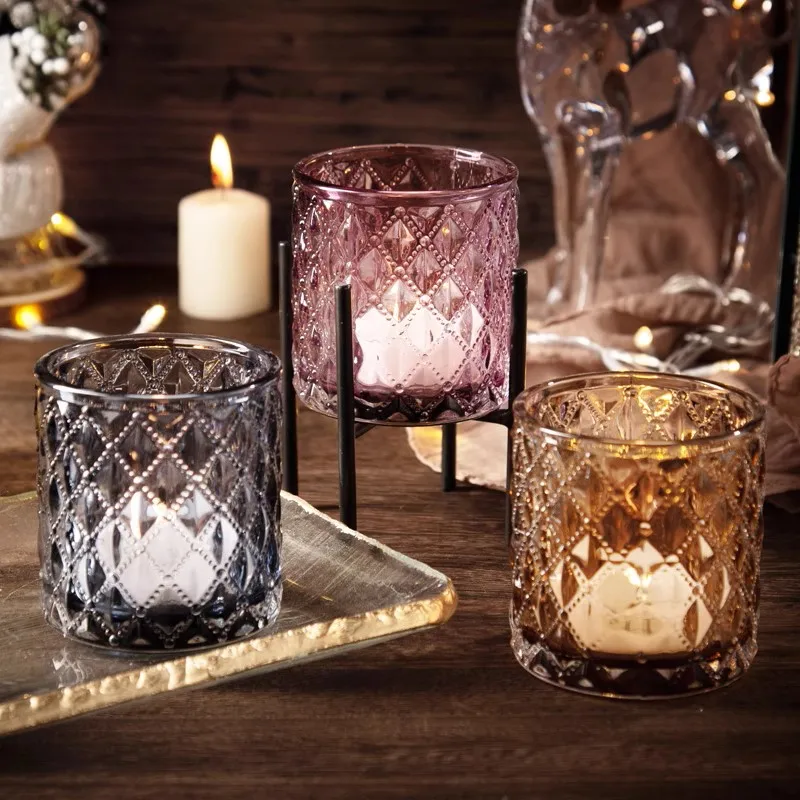 With Diamond On Green Blue Purple Amber Orange Color For Home Coffee Bar Wedding Decoration