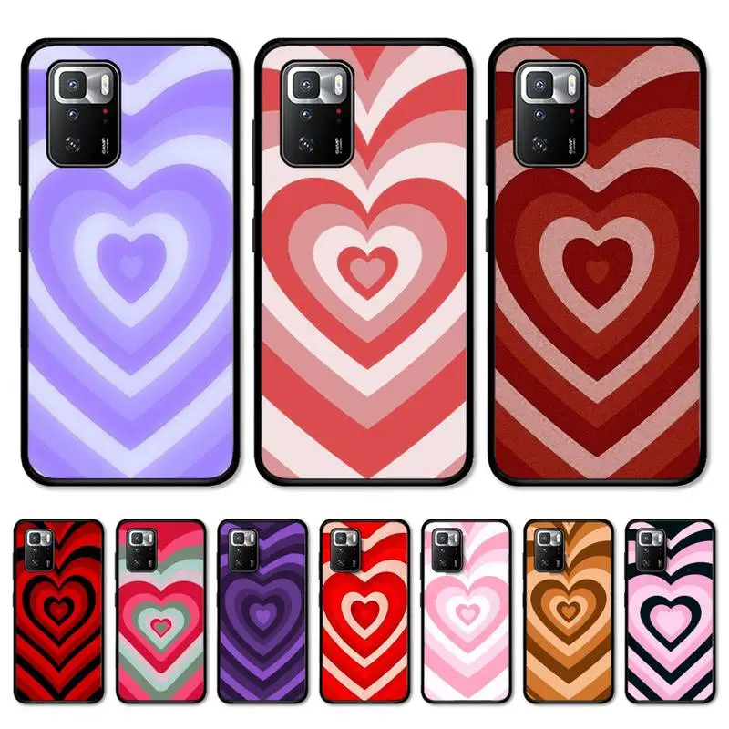 

INS Sweet Love Heart Phone Case for Redmi Note 8 7 9 4 6 pro max T X 5A 3 10 lite pro