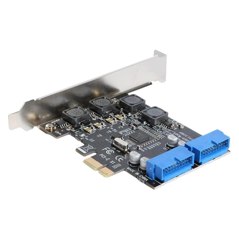 

Front PCI-E To 19/20 Pin Adapter Desktop USB 3.0 PCI Express Expansion Card