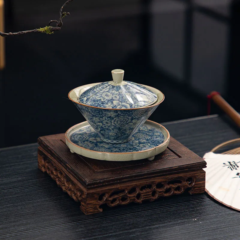 Ручная роспись магнолия искусственная креативная ручная захватывающая чаша