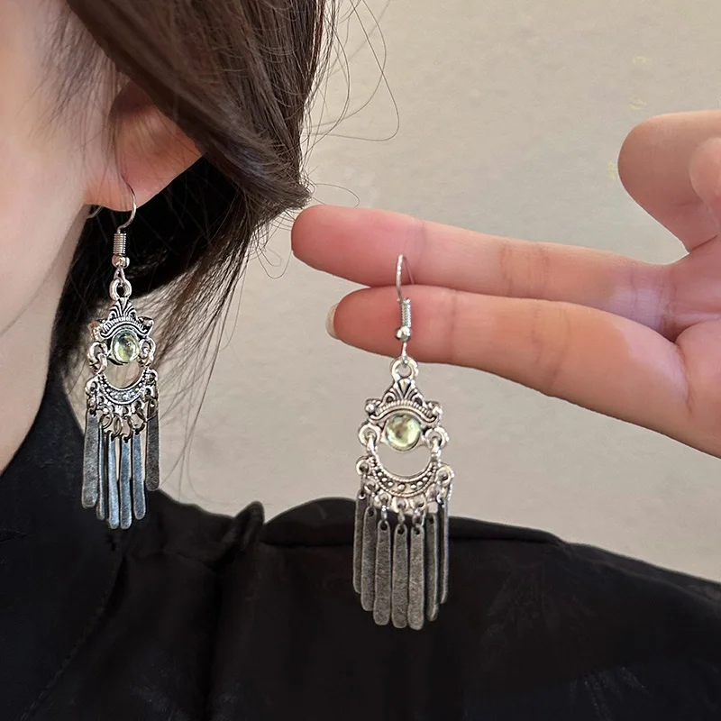 Новые высококачественные длинные серьги в китайском этническом стиле ретро
