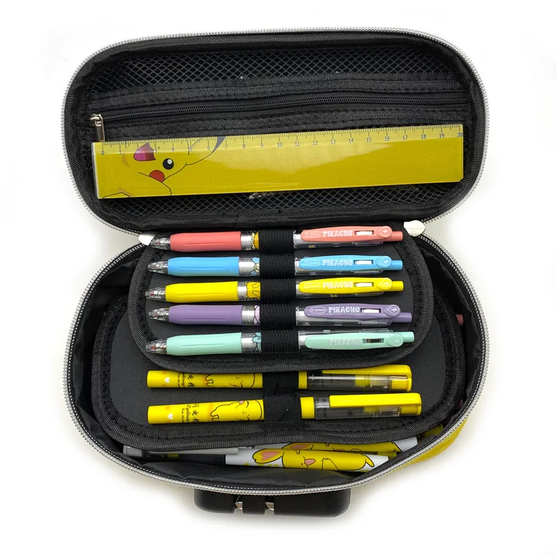 Пенал Pikachu с кодовым замком для мальчиков и девочек чехол карандашей большой