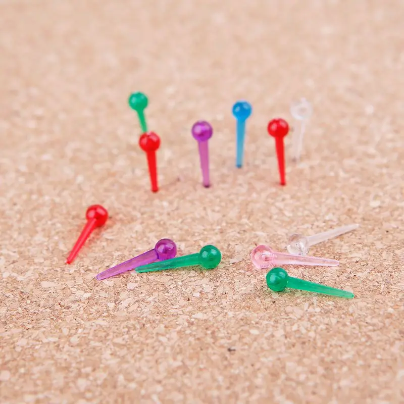 

200pcs Plastic Safety Push Pins Thumbtacks For Dressmaking Scarf Tailor Offices Schools Supplies Y98A