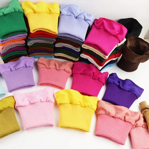

1 pair Elastic Rib Knit Fabric For Sewing Cuffs Down Jackets And Sweater Stretch Cuff Fabric DIY Accessories
