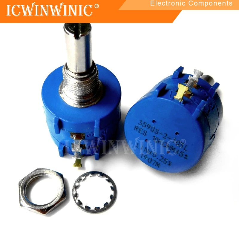 Прецизионный многооборотный потенциометр 3590S-2-201L 200R 1 шт.