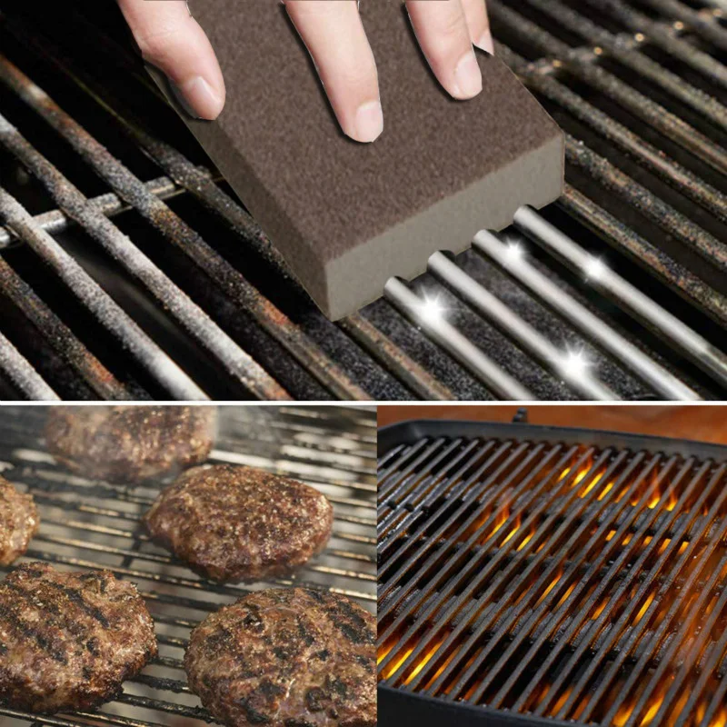 

2pc BBQ Cleaning Brick Block Barbecue Cleaning Stone BBQ Racks Stains Grease Cleaner BBQ Tools Kitchen Decorates Gadgets