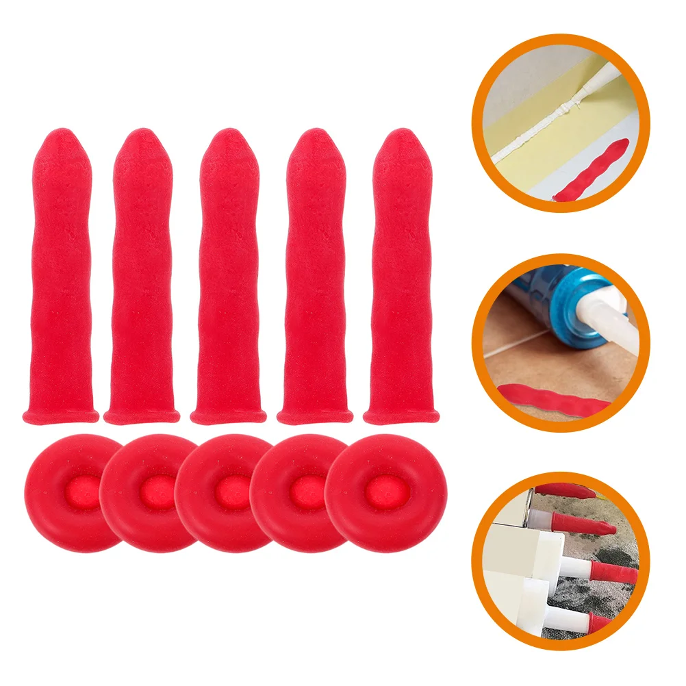 

10 Pcs Caulk Cap Covers Glass Glue Tip Caps Sealer Sealing Open Caulking Tube Emulsion Tips