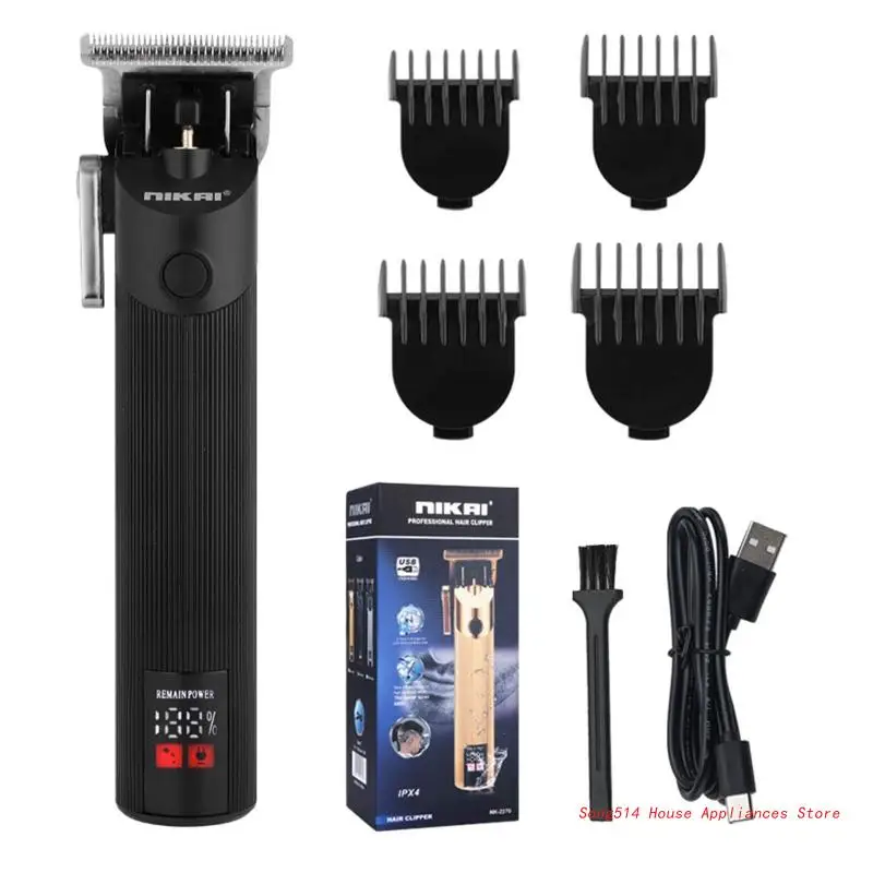 

Wireless Barber ​Hair Clippers Low Noise Hair Trimmers with Digital LCD Display 95AC