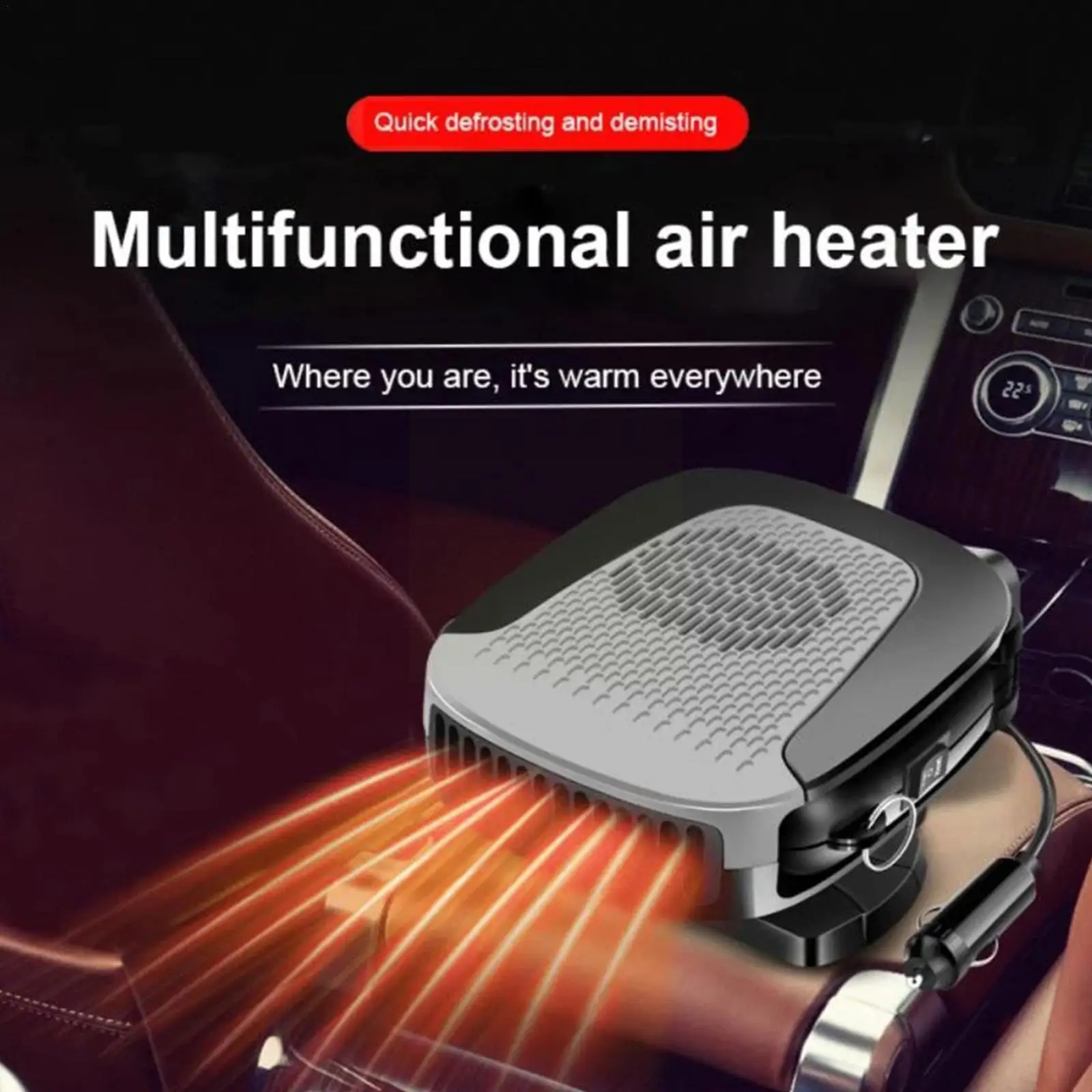 

Автомобильный Универсальный нагреватель воздуходувка 360 градусов регулируемый портативный автомобильный 12 В горячий вентилятор оконный д...