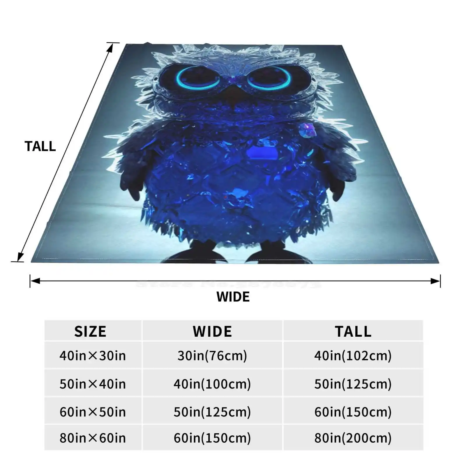 Модное забавное мягкое одеяло с кристаллами в виде совы